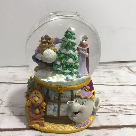 Disney Enesco Beauty And The‎ Beast Snow Globe MINUET NO. 1 Snow Globe Music Box - Picture 3 of 13